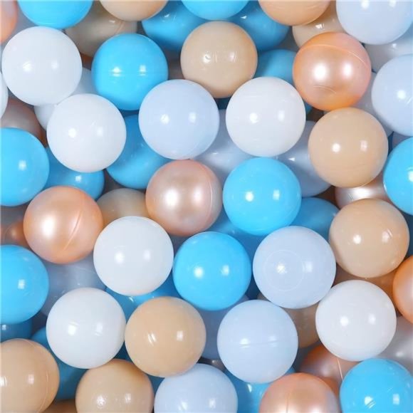 Kids Ball Pit Balls,100 Crush Proof Blue Play Balls for Baby Toddler Ball Pit - Picture 1 of 6